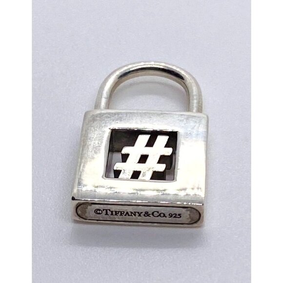 Tiffany & Co Number Sign Padlock Sterling Silver 925